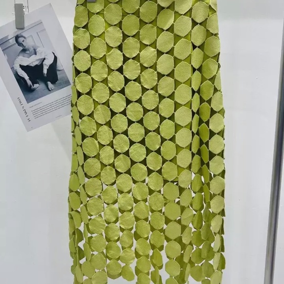 COPY A.W.A.K.E MODE Green straight skirt - Picture 3 of 5